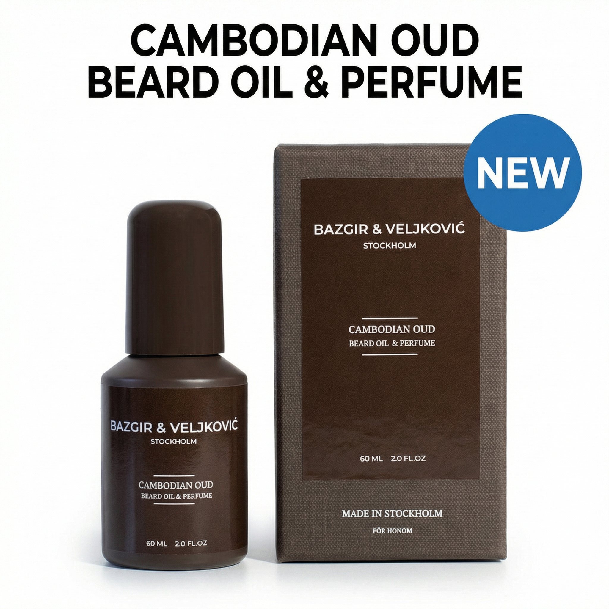 NEW Cambodian Oud Beard Oil & Perfume - Beard oil 60 ml